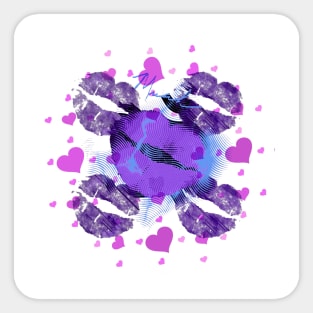 Purple Kisses Sticker